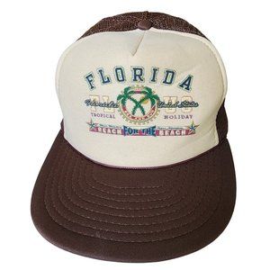 Vintage Designer Award Headwear Florida Hat Trucker Snapback Mesh Back Cap